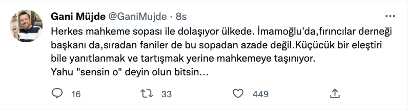 gani mude den dikkat ceken mahkeme ve elestiri sozleri